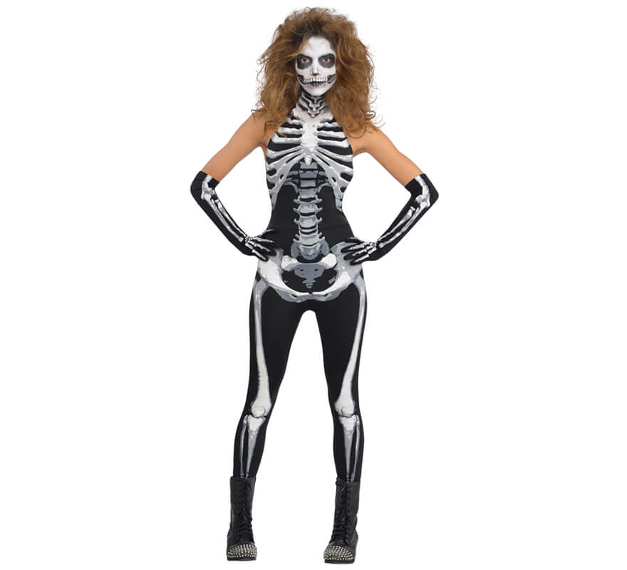 Disfraz mono Esqueleto para mujeres para Halloween