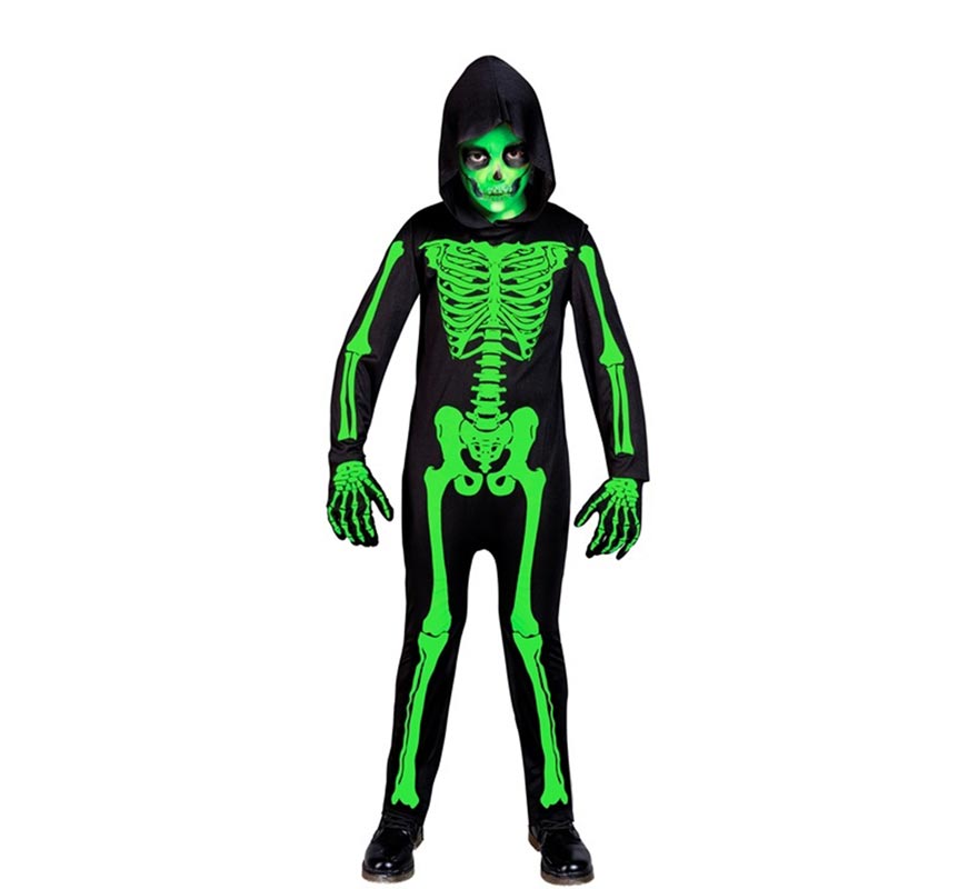 Green Skeleton Costume for Boys