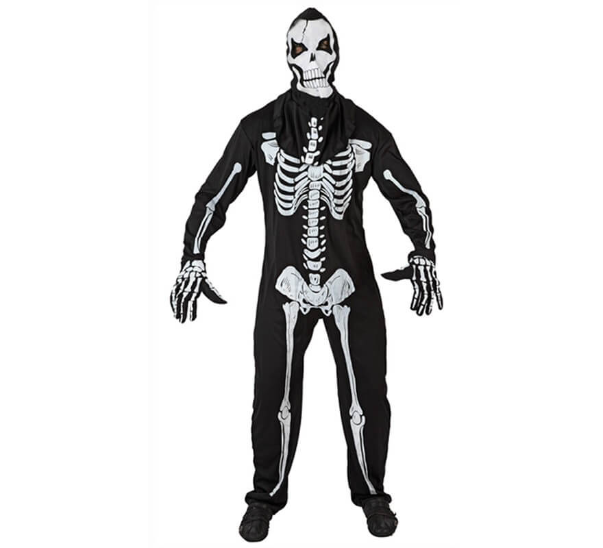 Disfraz de Esqueleto viviente hombre de Halloween