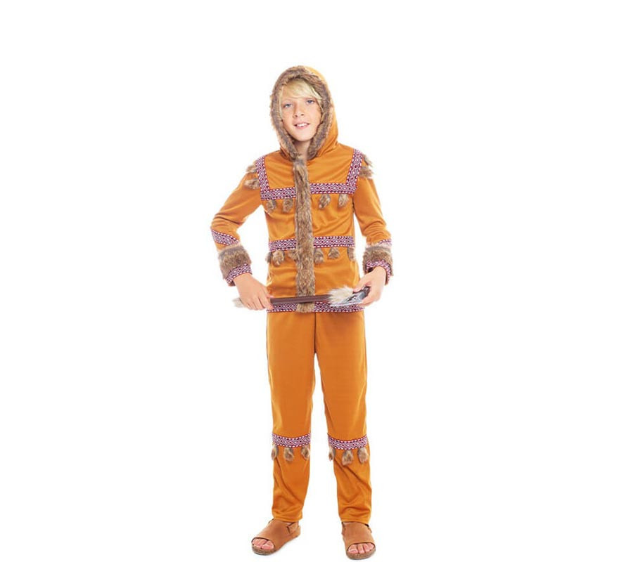 Orange Eskimo costume for children