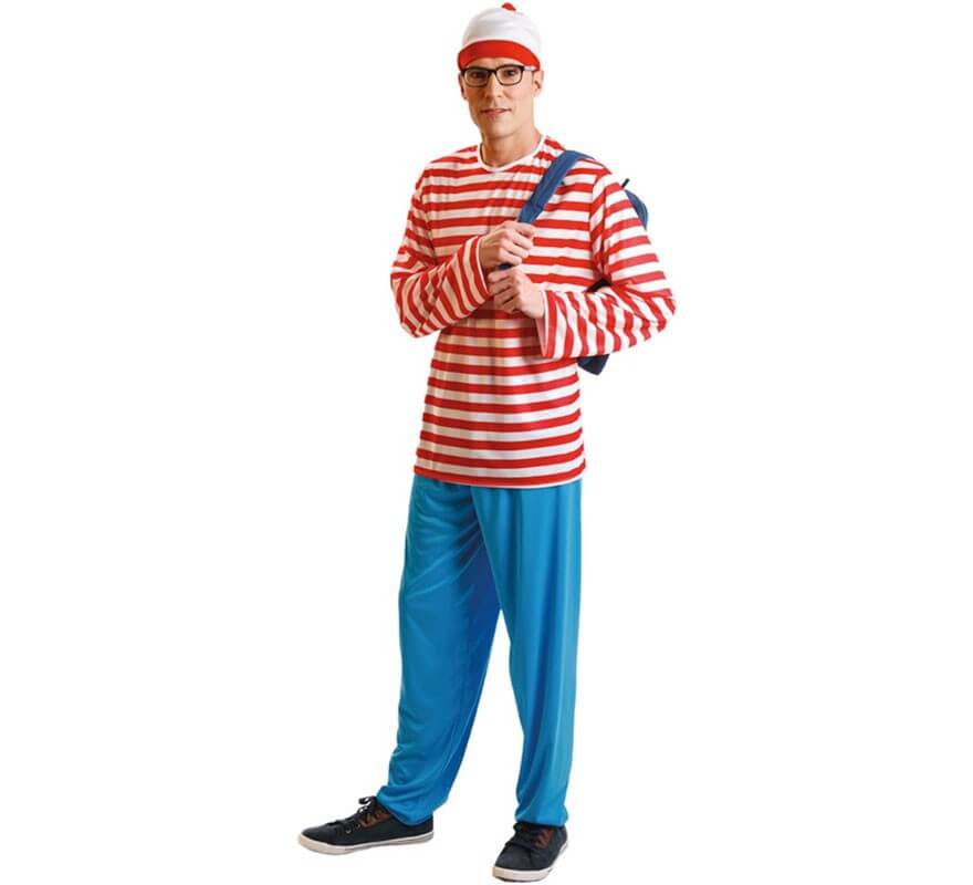 Men's Striped Hiker Costume