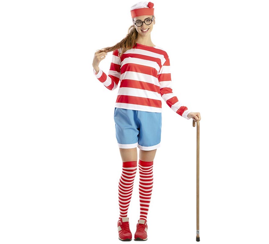 Women's Striped Hiker Costume
