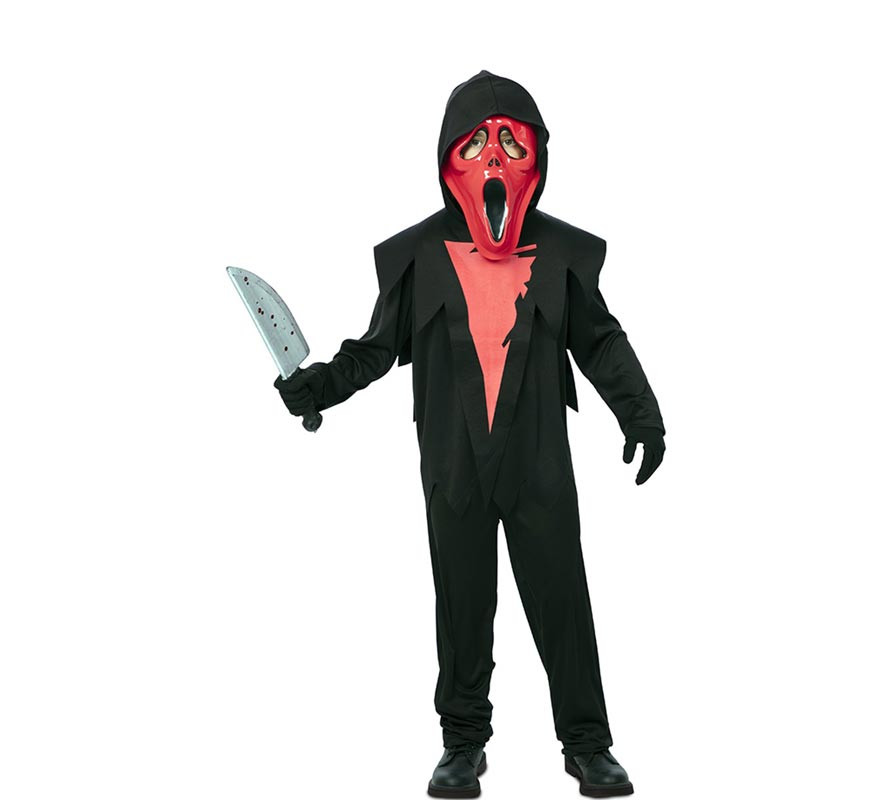 Red Killer Ghost Costume with Mask for Kids