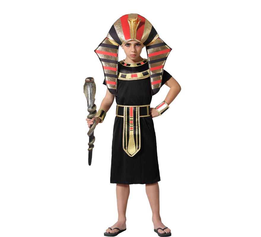 Dark Pharaoh costume with headdress for children