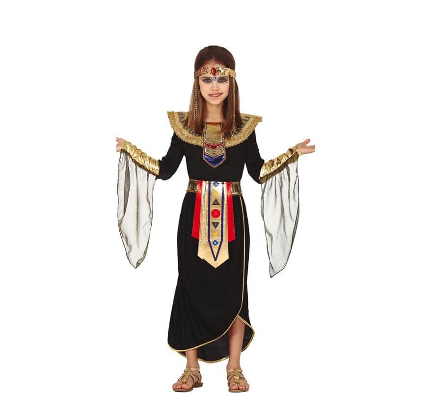 Costume da faraone egiziano nero per bambina