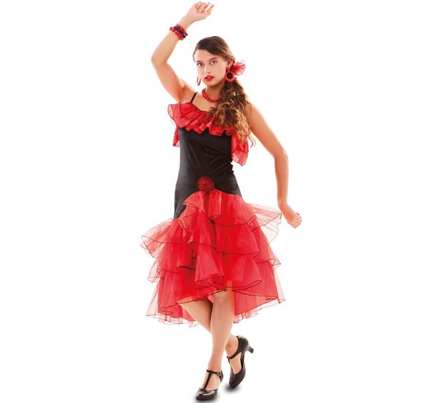 Costume rosso flamenco per donna