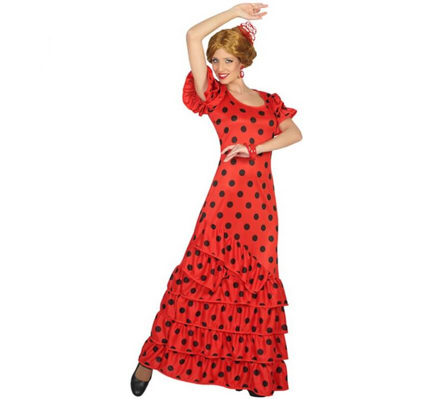 Disfraz de Flamenca rojo para mujer