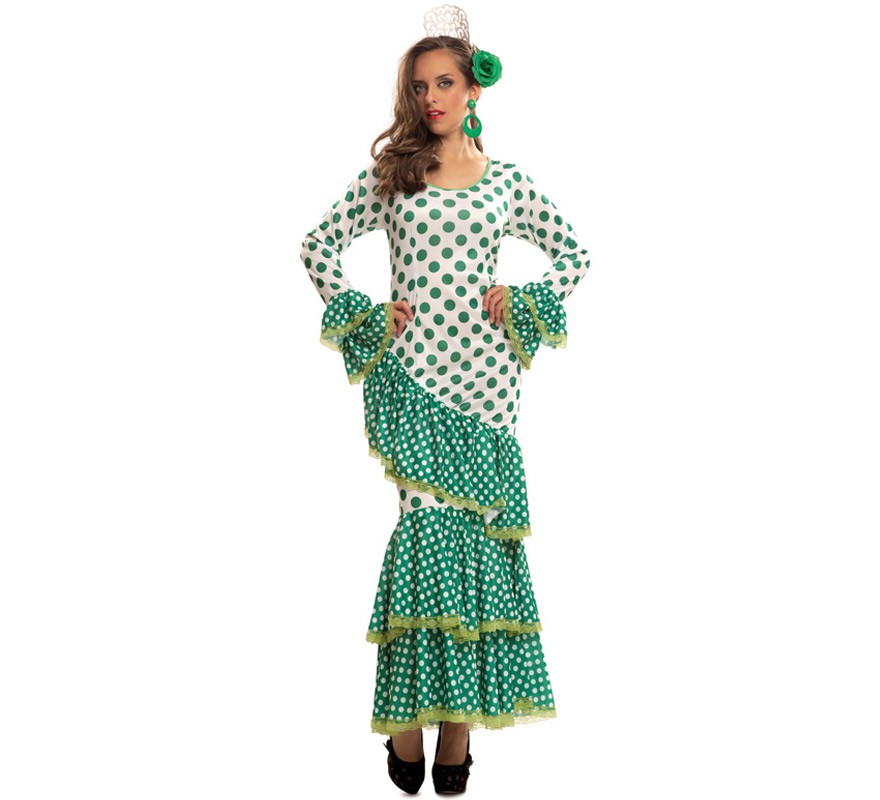 Disfraz de Flamenca Verde para Mujer