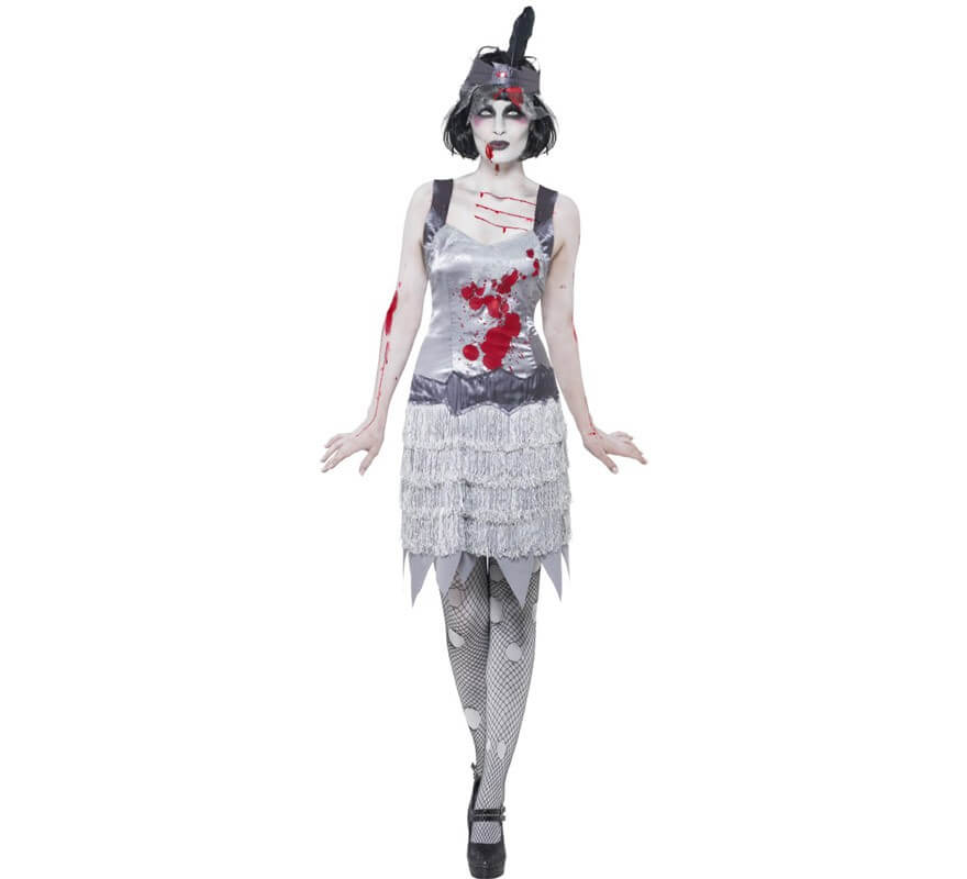 Disfraz de Flapper Zombie de los años 20 para Mujer