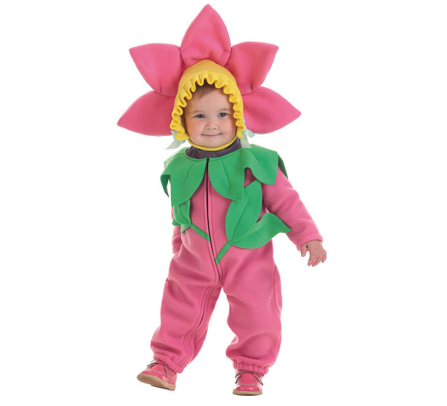 Costume da fiore rosa per bambina