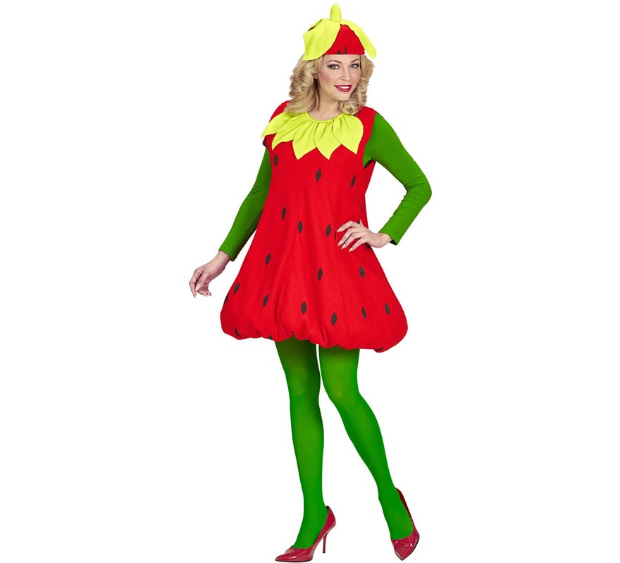 Strawberry costume with hat for adults