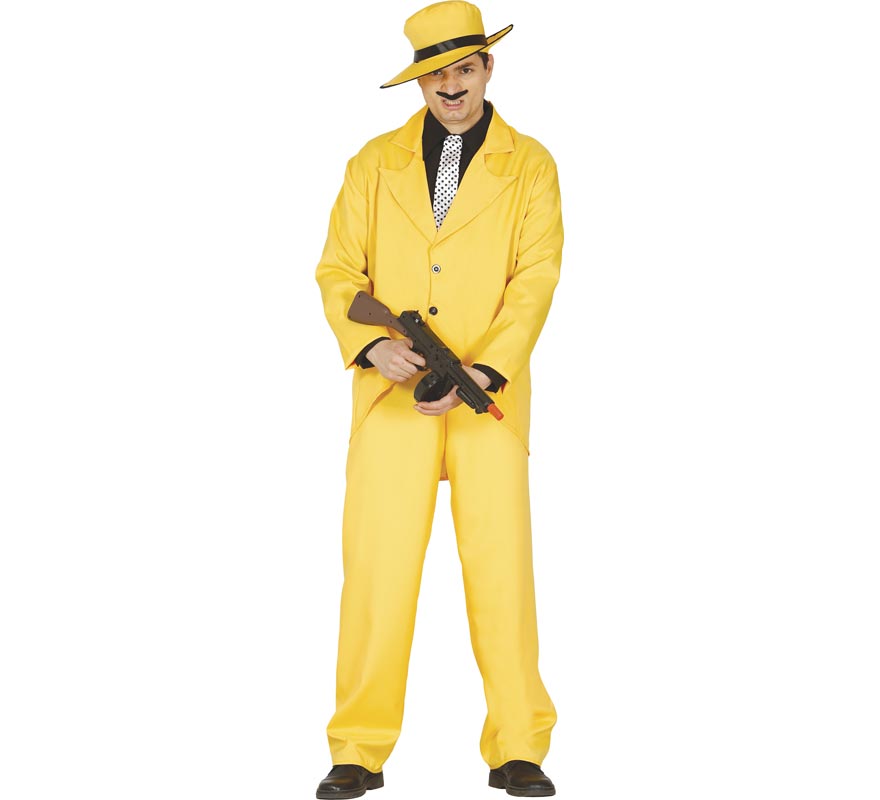 Yellow Gangster Costume for Men