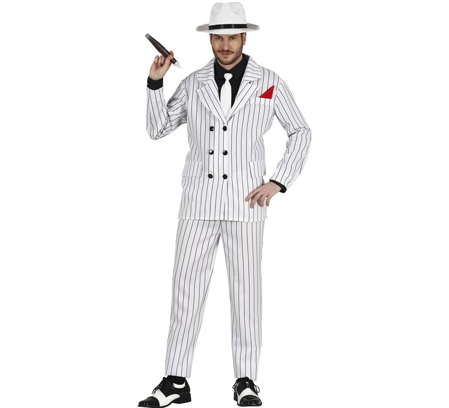 White Millionaire Gangster Costume for Men