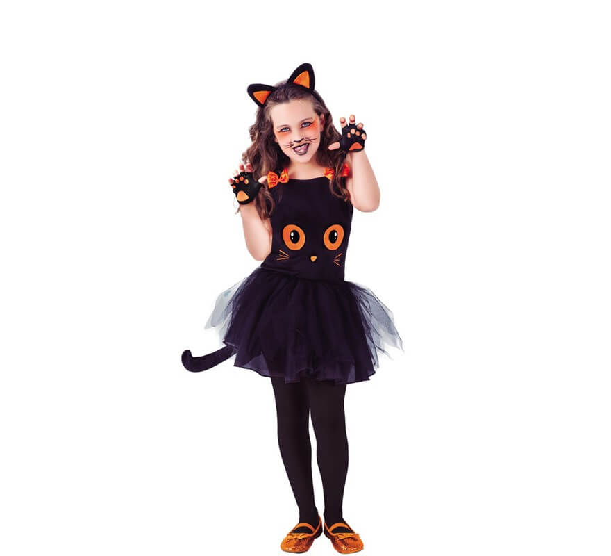 Disfraz de gato para mujer, diadema de orejas de gato con purpurina negra,  máscara de Halloween y cola de gato negra, accesorio de disfraz de gato de  Halloween, disfraz de gato para cosplay para niños y adultos, Negro - :  Ropa, Zapatos y  