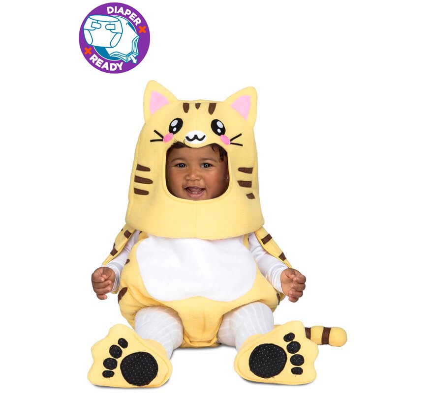 Disfraz de Gatito amarillo para bebé