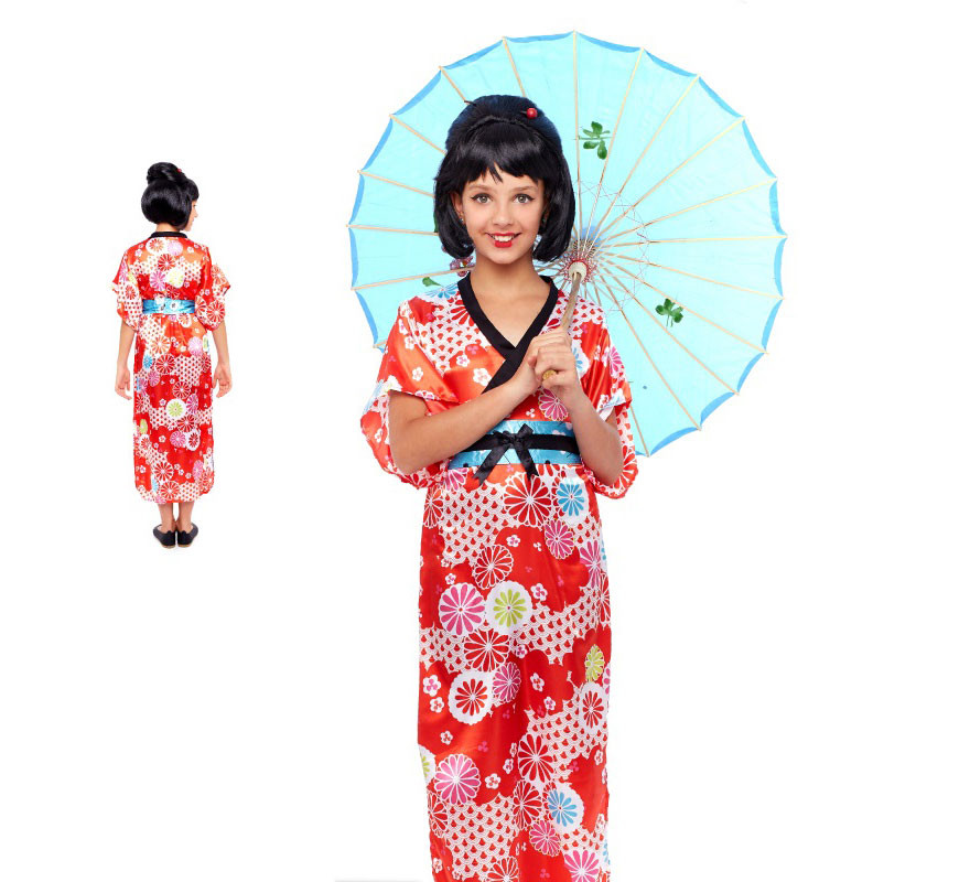 Comprar Disfraz de Geisha Azul Infantil - Disfraces Orientales Para Niñas