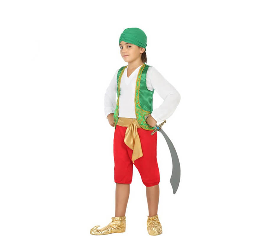 Disfraz de Genio verde para niño