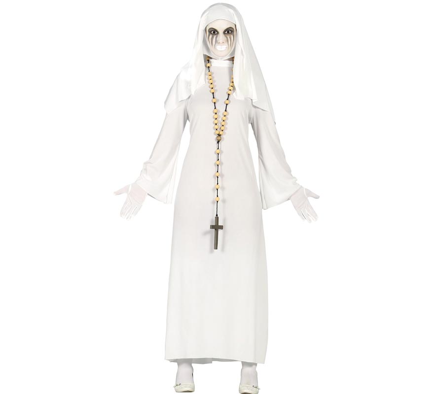 White Nun Ghost Costume for Women on Halloween