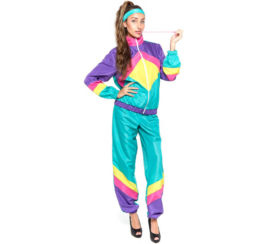 Disfraz de Gimnasta Chándal Retro para mujer Disfraz de Gimnasta Chándal Retro para mujer