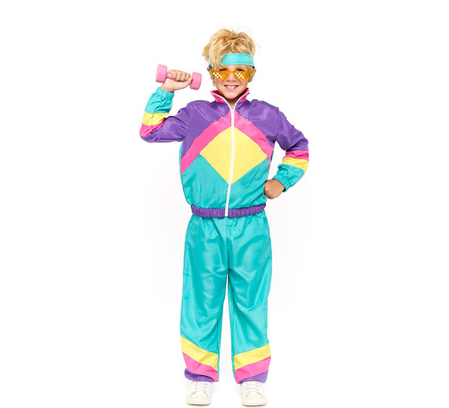 Disfraz de Gimnasta Chándal Retro para niño Disfraz de Gimnasta Chándal Retro para niño