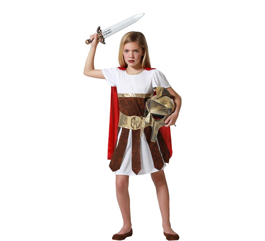 Fato de gladiador com capa para menina