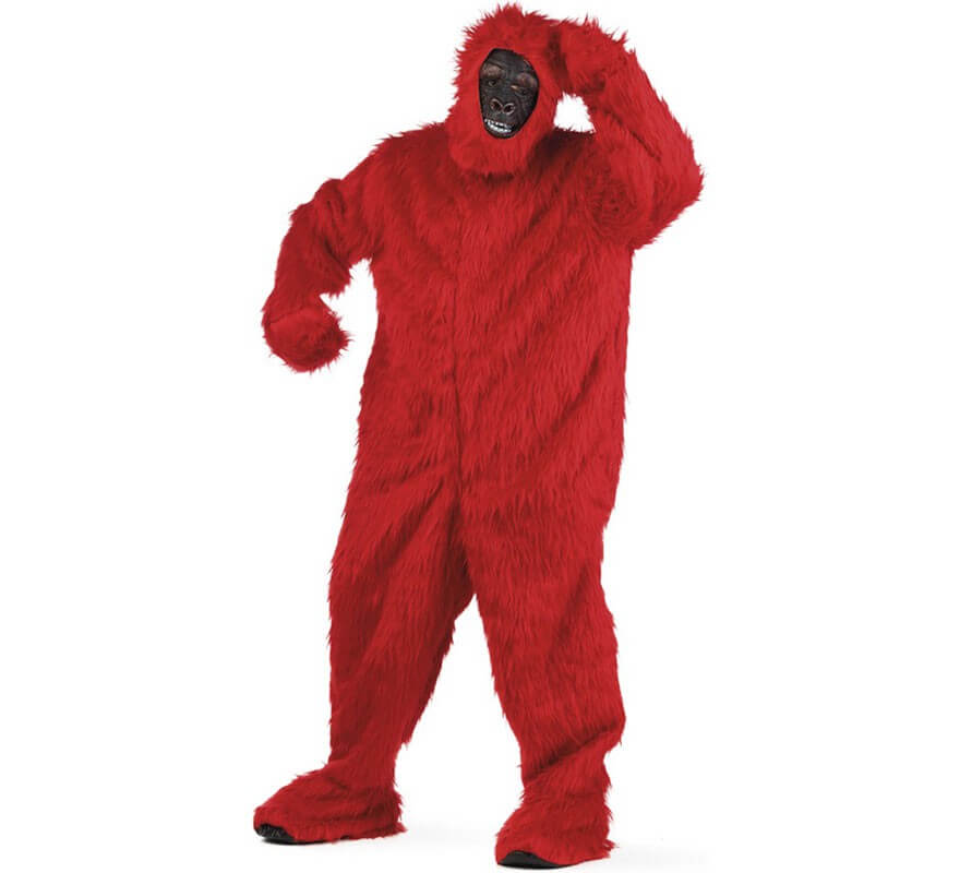 Red Stuffed Gorilla Costume for Men