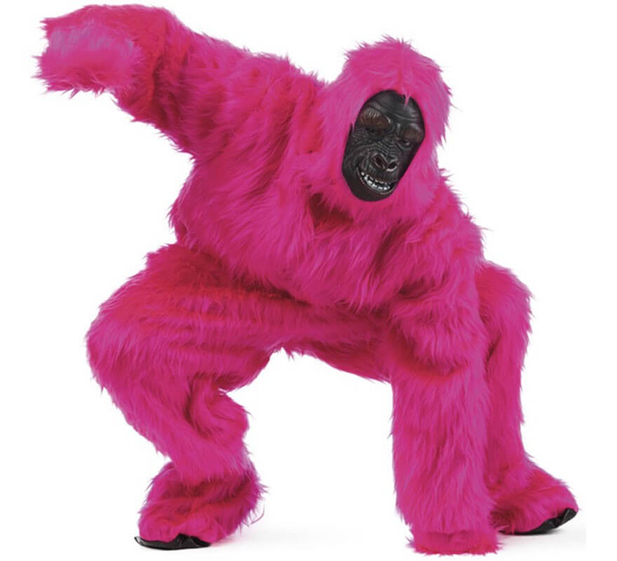 Кто под маской розовой гориллы. Розовая горилла. Костюм гориллы. Костюм розовой гориллы. Розовая горилла игрушка.