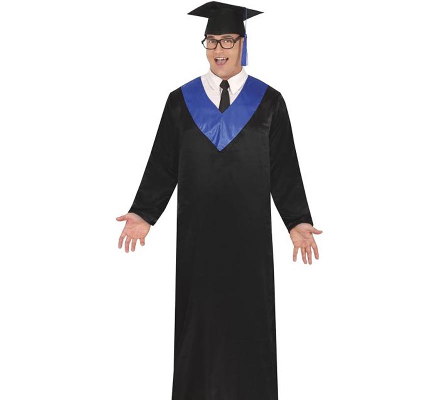 Adult Black and Blue Graduate Costume