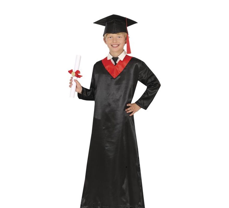 Red and Black Graduate Costume for Kids and Teens