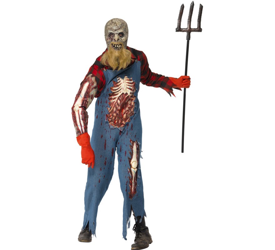 Disfraz de Granjero Zombie para Hombre