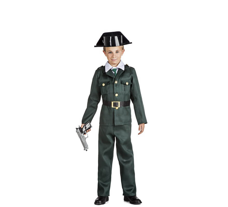Debería Cenagal combinación Disfraz de Guardia Civil con Tricornio para niño