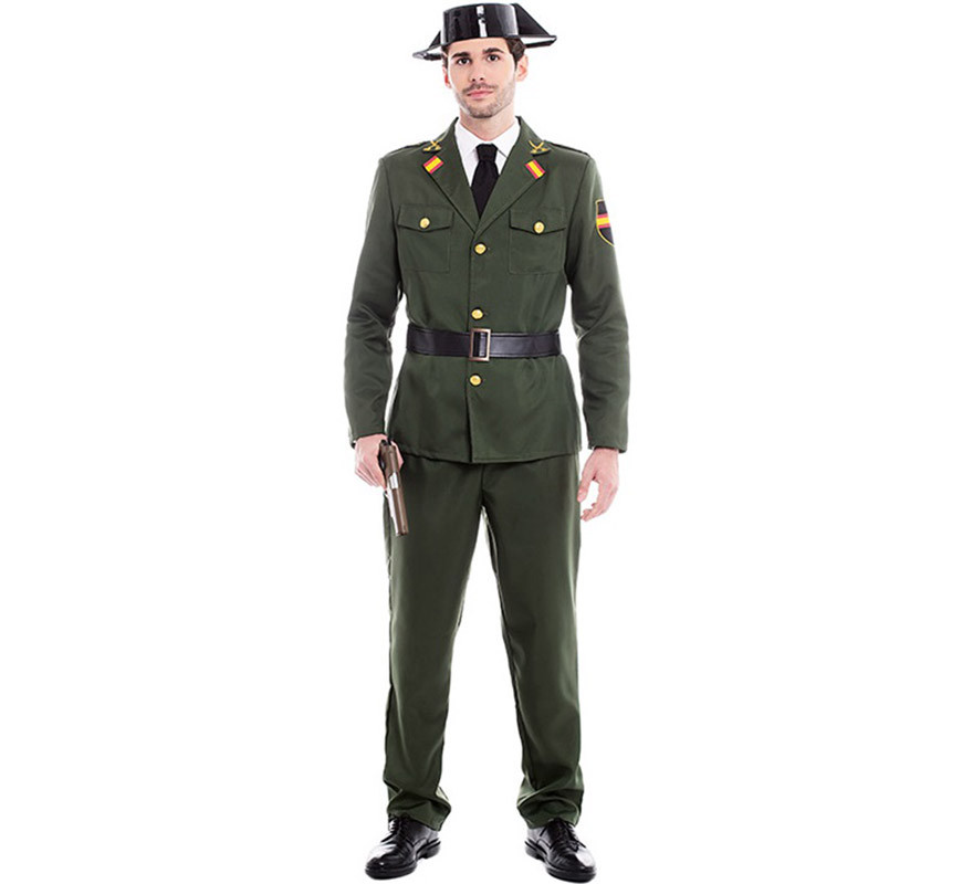 Barrio bajo Preguntarse Normal Disfraz de Guardia Civil Verde para hombre