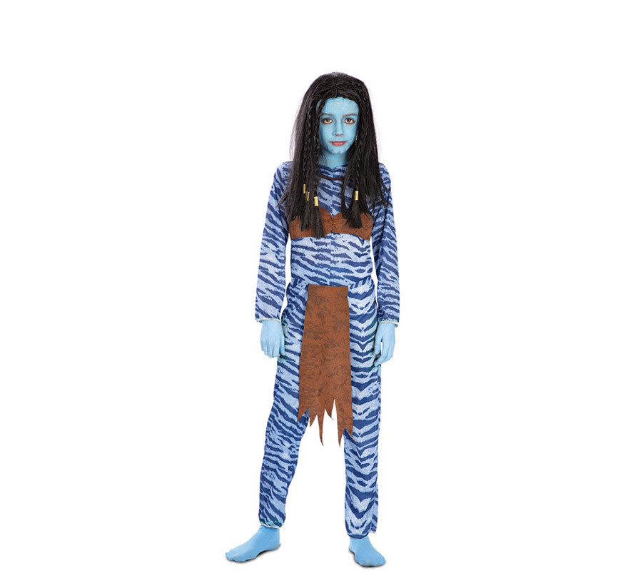 Costume da Guerriera azzurro per bambina