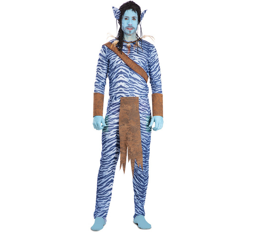 mando cobertura Omitido Disfraz de Guerrero Azul para hombre