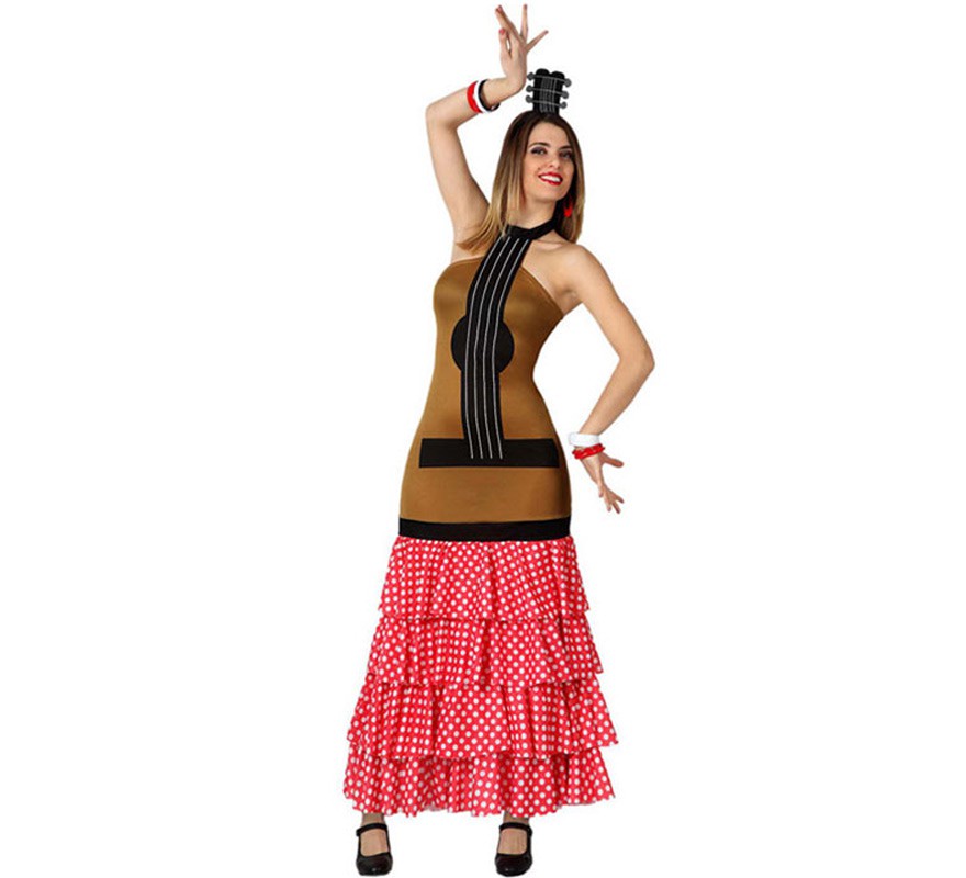Disfraz de Guitarra Flamenca para mujer