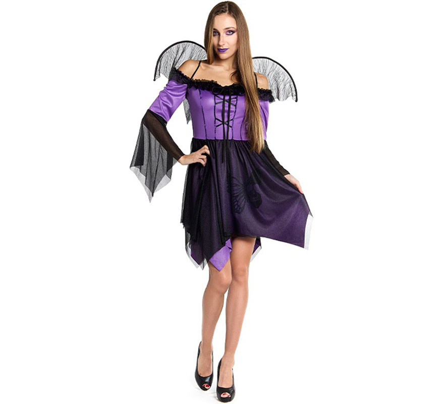 Purple Gothic Fairy Costume for Women