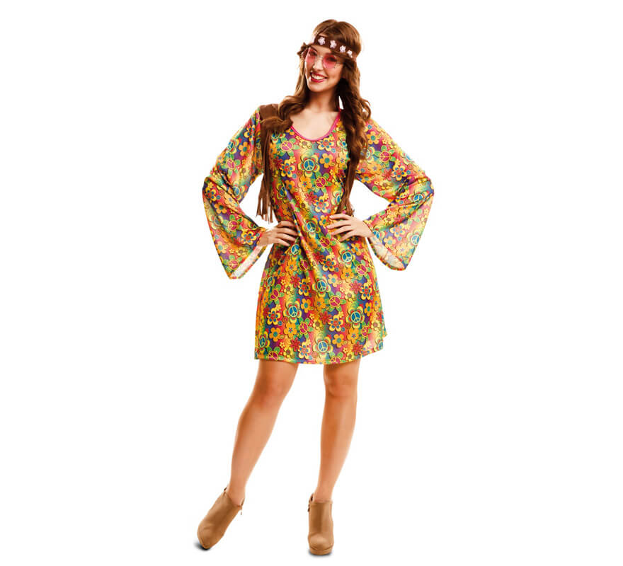 Disfraz de Happy Hippie para mujer