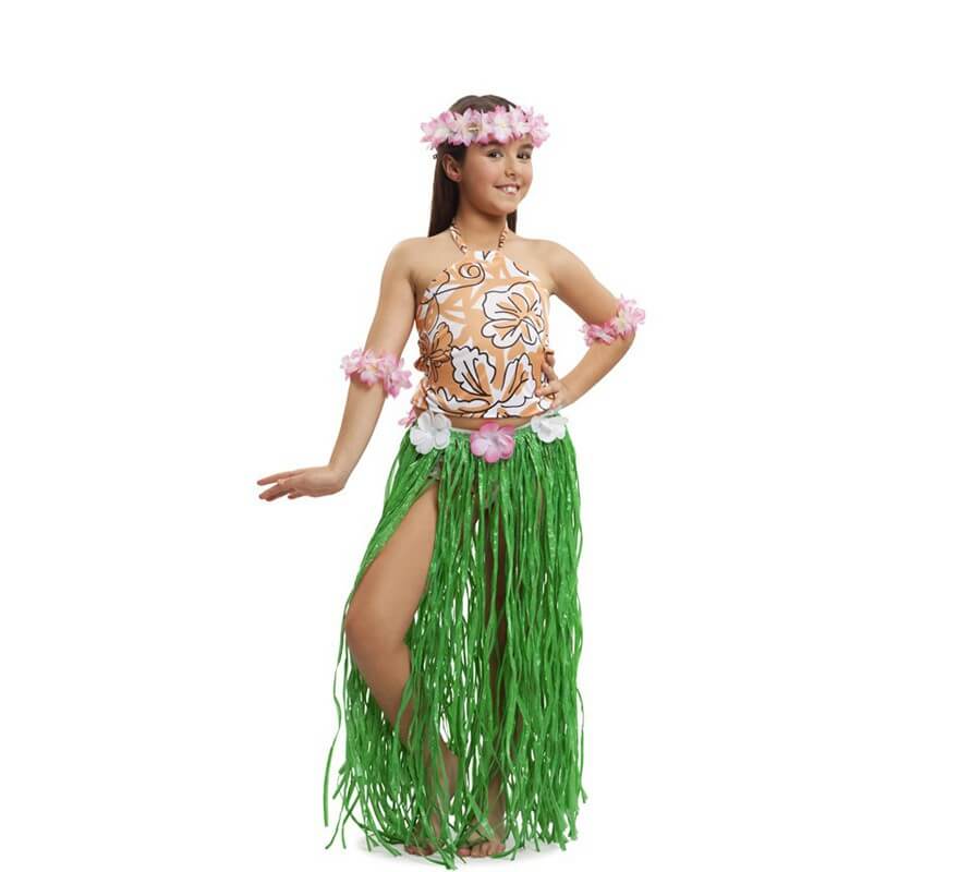 Disfraz de Hawaiana Chic para niña