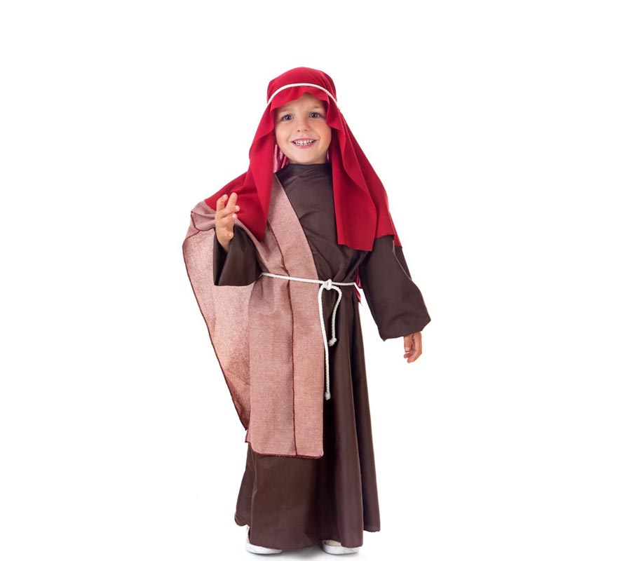 Déguisement hébreu manteau bordeaux enfant