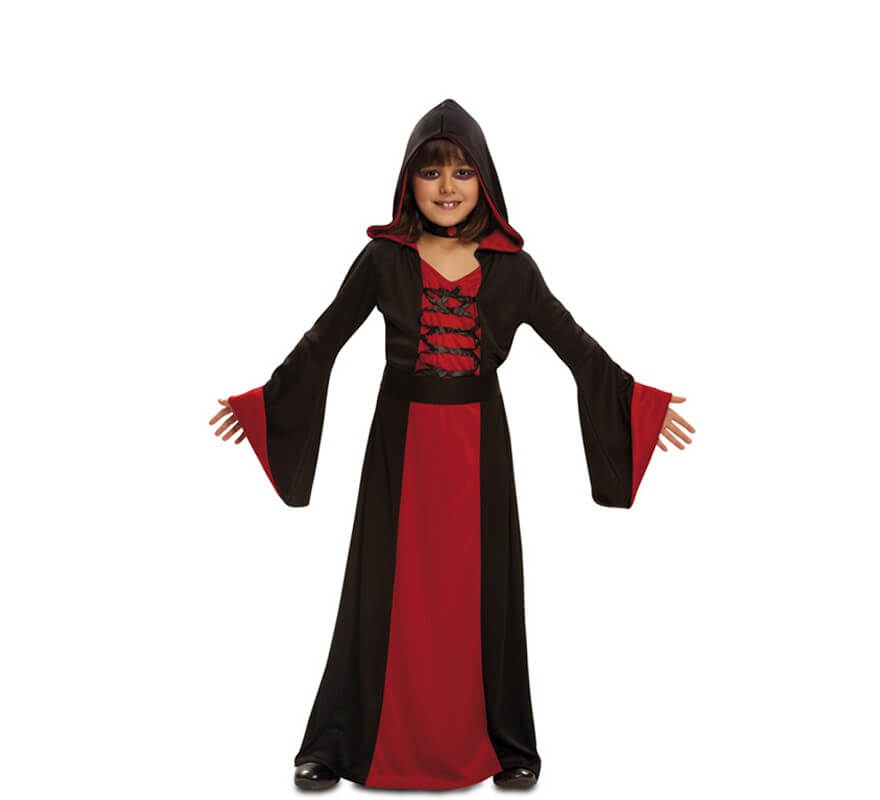 Disfraz de Hechicera roja para niñas para Halloween