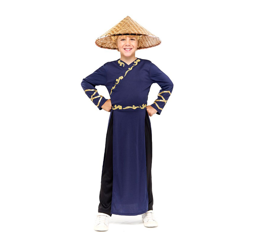 Disfraz de Héroe Chino azul para niño Disfraz de Héroe Chino azul para niño