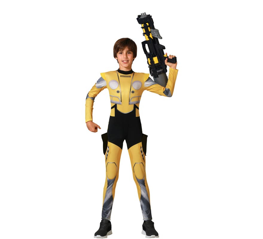 Costume da eroe robot giallo per bambino