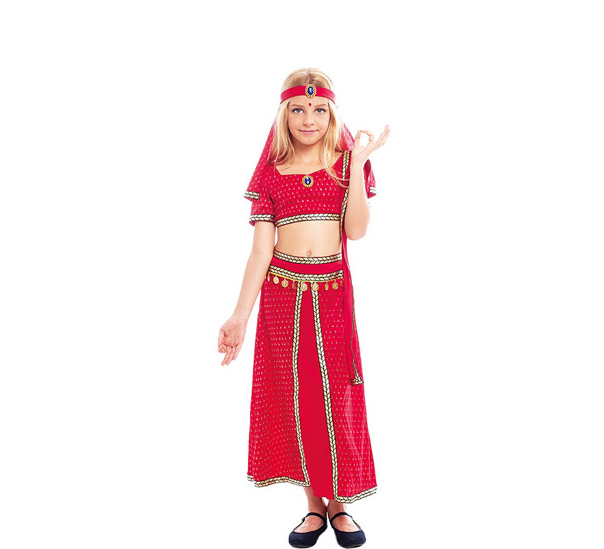 Bollywood - Disfraz de princesa india de 2 piezas para mujeres y niñas con  parte superior y pantalones