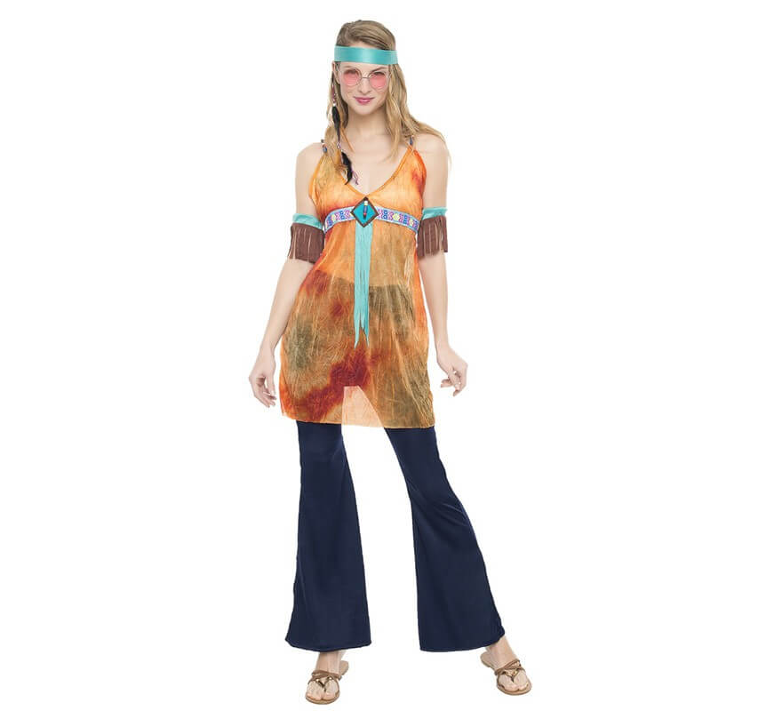 Disfraz de Hippie California para mujer