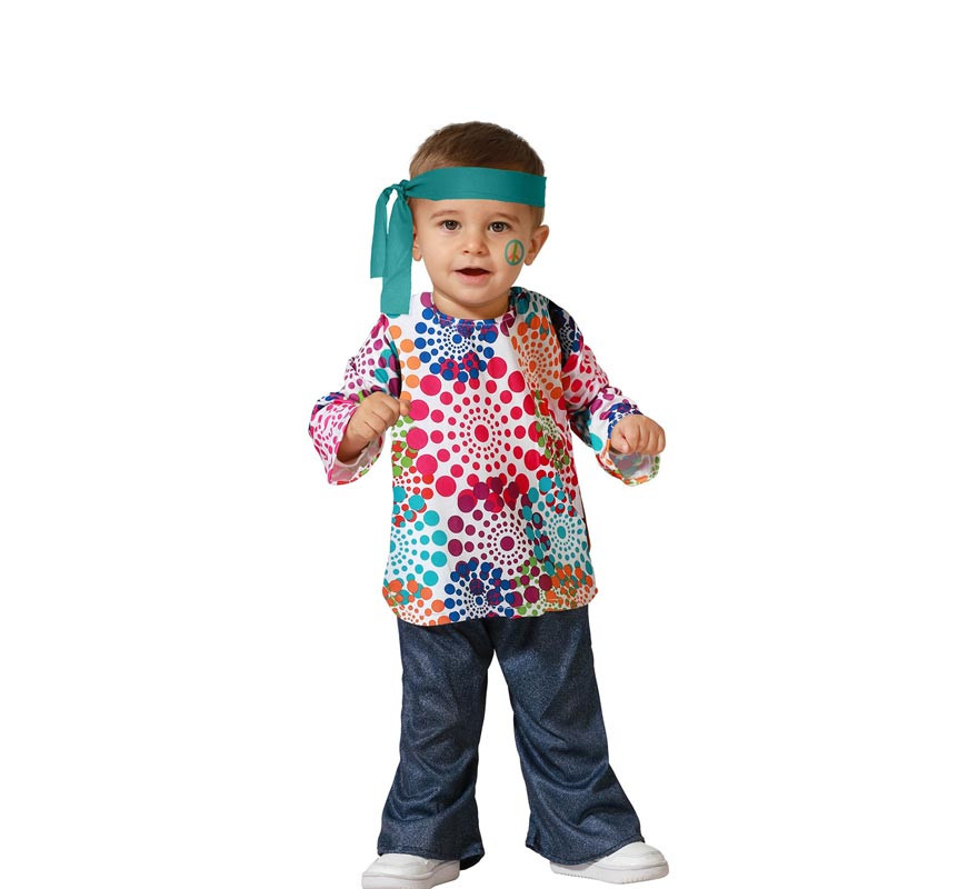 Kit de Hippie marrón para bebé: Chaleco y Cinta para la cabeza