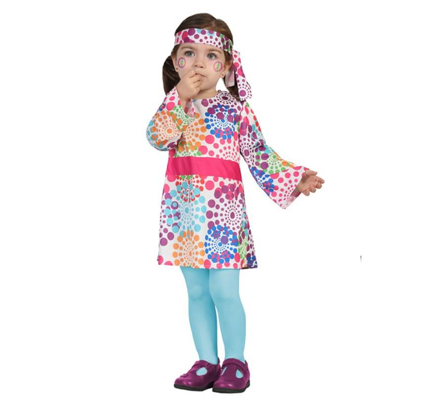Disfraz de Hippie Multicolor para niña y bebé 