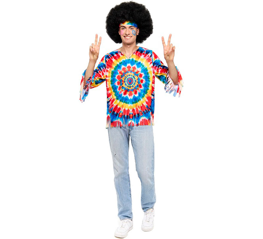 Disfraz de Hippie multicolor para hombre