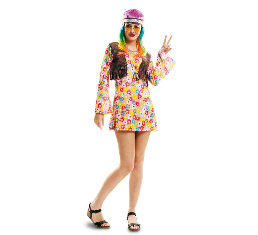 Disfraz de Hippie Primavera para mujer