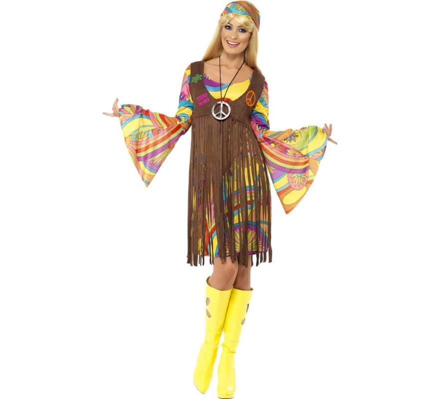 Disfraz de Hippy Fabulosa para Mujer