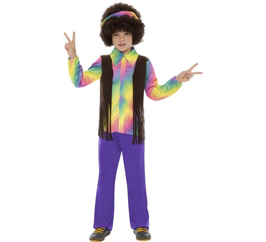 Disfraz de Hippy Multicolor para Niño